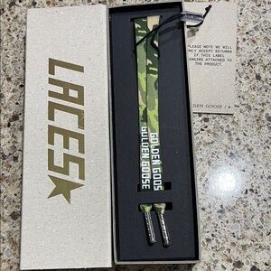 Golden Goose Green Camouflage Laces